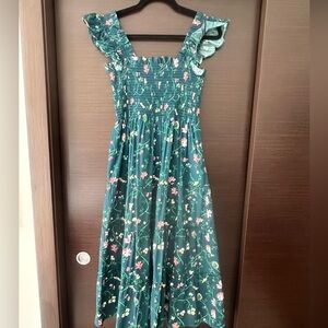 Hill House Green Floral Nap Dress
